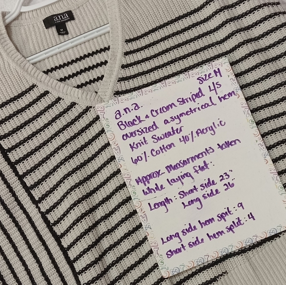 Altar'd State Black and White Striped Women's Sweater - Picture 3 of 6